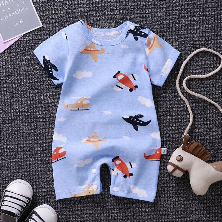Summer New Baby Pajamas, Cotton Short-sleeved Baby Onesies, Open File Newborn Baby Romper, Romper, Children&#039;s Clothing