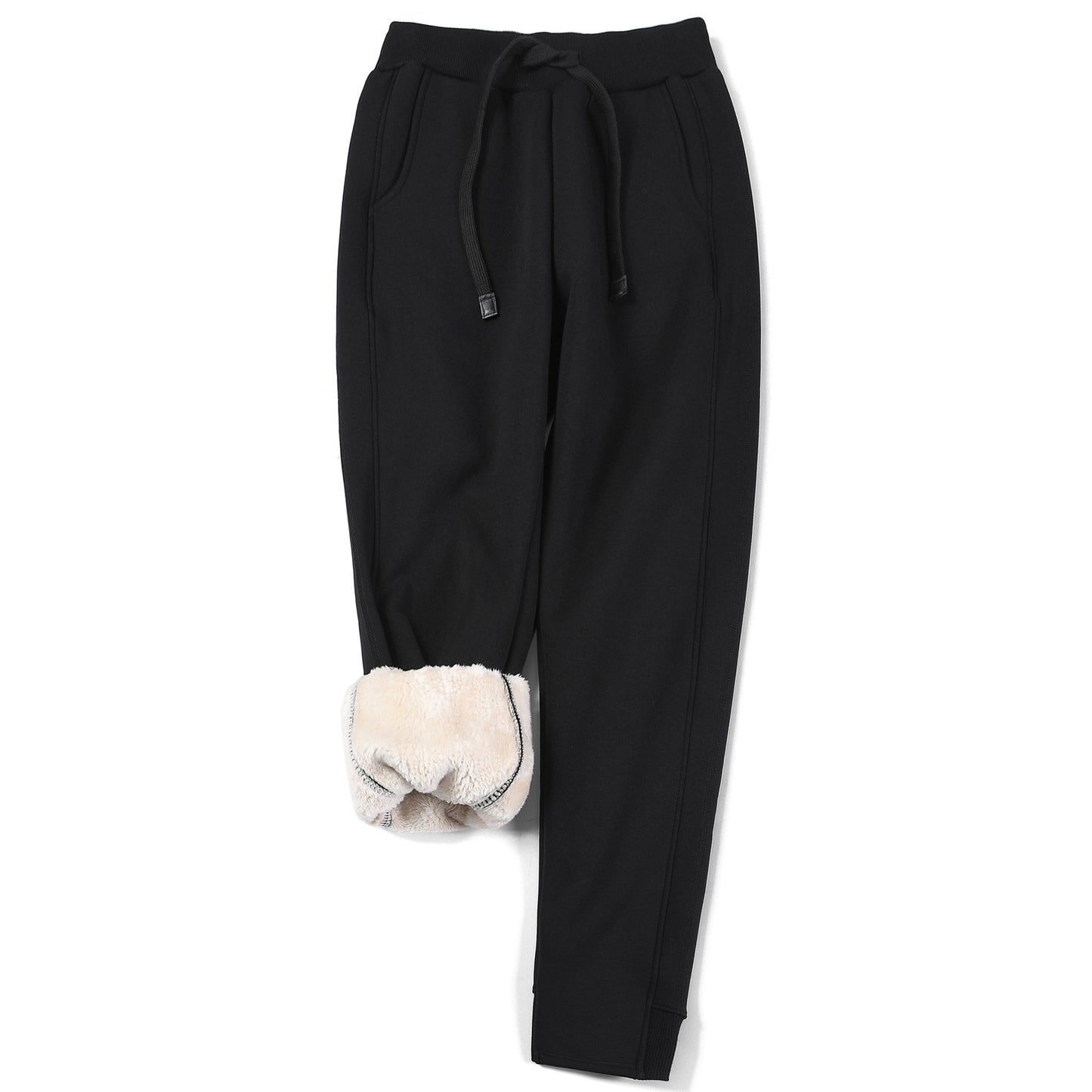 Amazon Products Plus Velvet Padded Sports Pants Women&#039;s High-waist Loose-fitting Feet Warm Autumn And Winter Lamb Wool