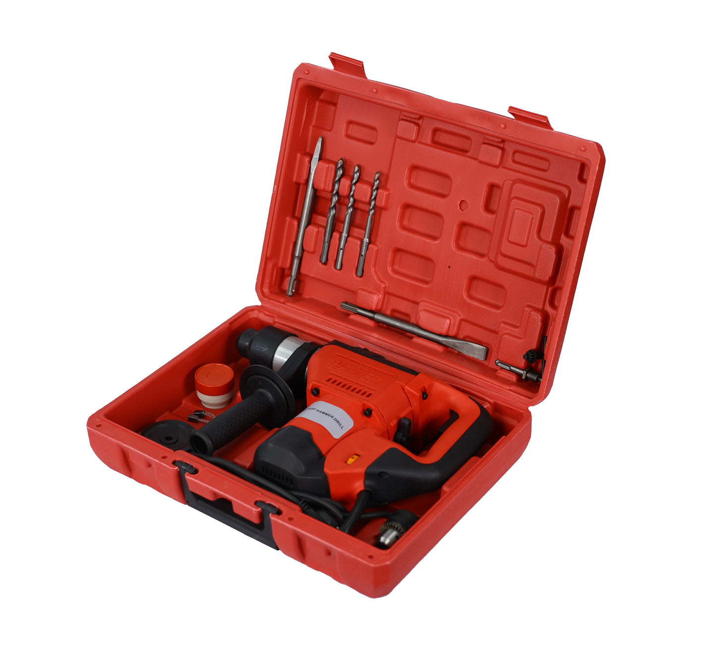 Rotary Hammer 1100W(Red + Black) 1-1/2&quot;  SDS Plus Rotary Hammer Drill 3 Functions