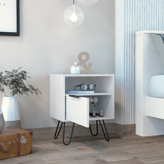 White Creek 1-Shelf 1-Drawer Nightstand