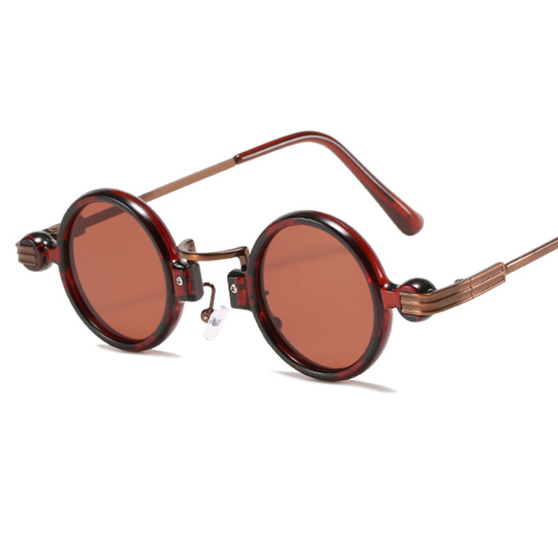3175 European And American Retro Steampunk Small Round Metal Plastic Fashion Sunglasses Cross-border Foreign Trade Amazon
