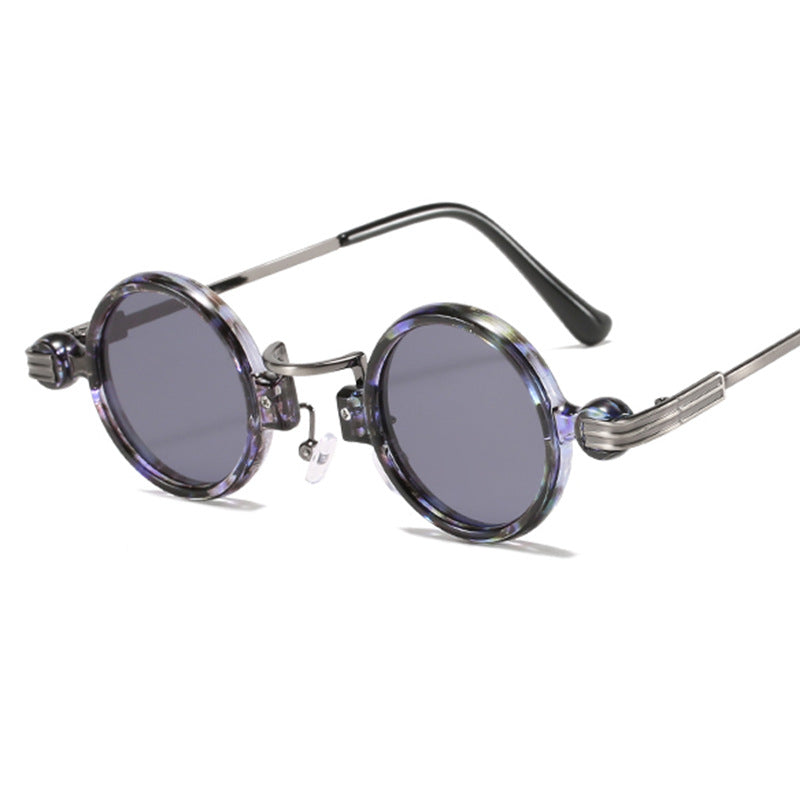 3175 European And American Retro Steampunk Small Round Metal Plastic Fashion Sunglasses Cross-border Foreign Trade Amazon