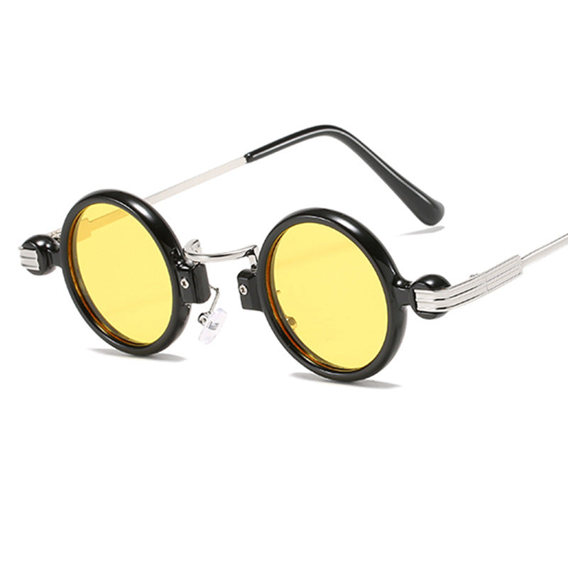 3175 European And American Retro Steampunk Small Round Metal Plastic Fashion Sunglasses Cross-border Foreign Trade Amazon