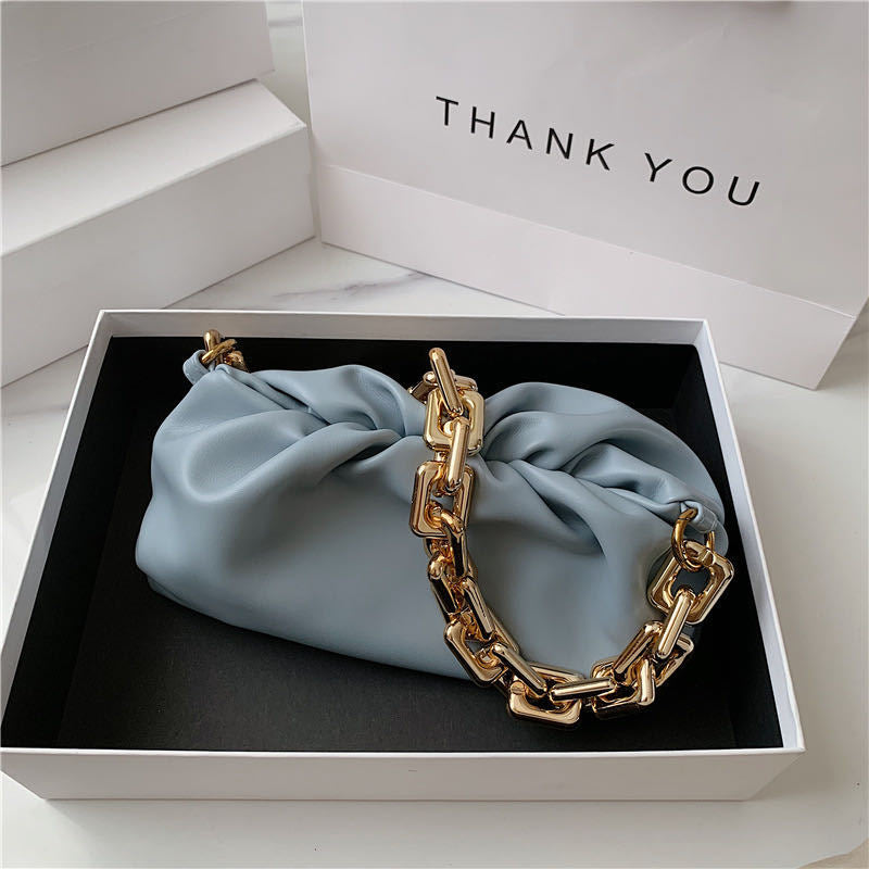 Korean Version Of Casual Thick Chain Cloud Bag 2023 Summer New Simple And Versatile Handbag Large-capacity One-shoulder Women Bag