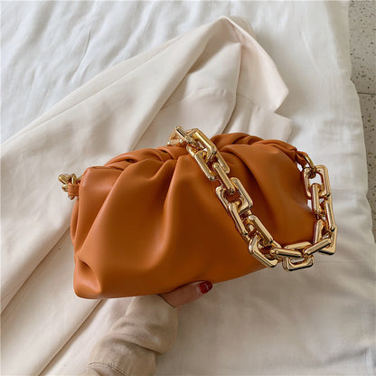 Korean Version Of Casual Thick Chain Cloud Bag 2023 Summer New Simple And Versatile Handbag Large-capacity One-shoulder Women Bag