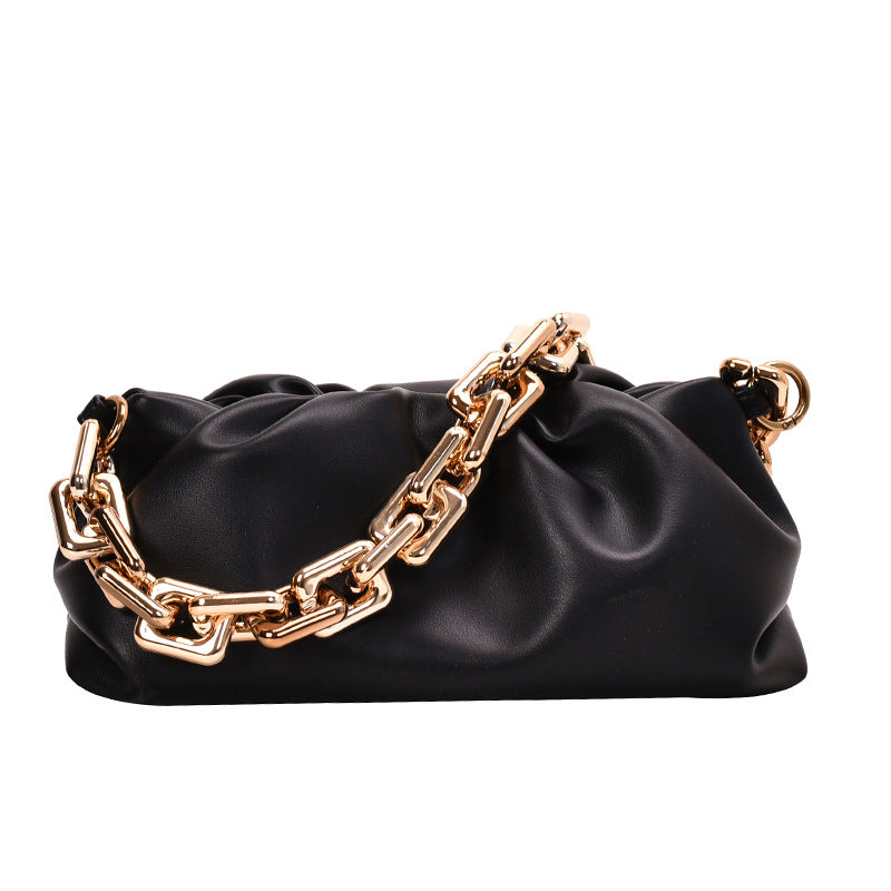 Korean Version Of Casual Thick Chain Cloud Bag 2023 Summer New Simple And Versatile Handbag Large-capacity One-shoulder Women Bag