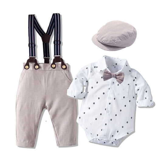 Autumn New Long-sleeved Romper Suits Baby Clothing Boy Baby Fashion Gentleman Children&#039;s Clothing Cross-border Wholesale