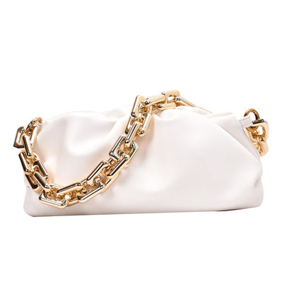 Korean Version Of Casual Thick Chain Cloud Bag 2023 Summer New Simple And Versatile Handbag Large-capacity One-shoulder Women Bag