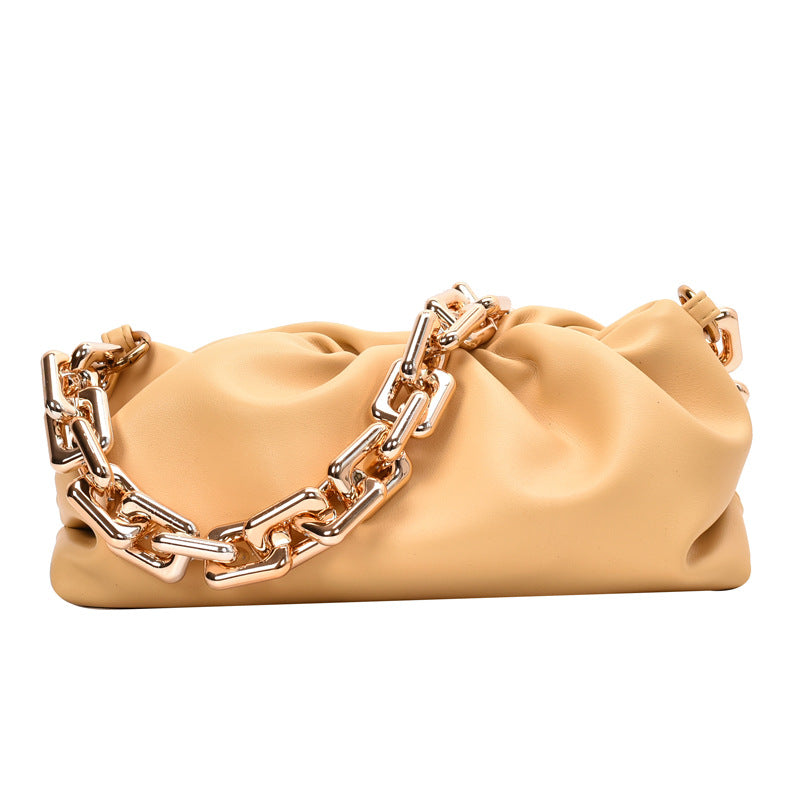Korean Version Of Casual Thick Chain Cloud Bag 2023 Summer New Simple And Versatile Handbag Large-capacity One-shoulder Women Bag