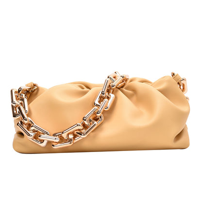 Korean Version Of Casual Thick Chain Cloud Bag 2023 Summer New Simple And Versatile Handbag Large-capacity One-shoulder Women Bag