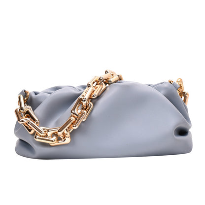 Korean Version Of Casual Thick Chain Cloud Bag 2023 Summer New Simple And Versatile Handbag Large-capacity One-shoulder Women Bag