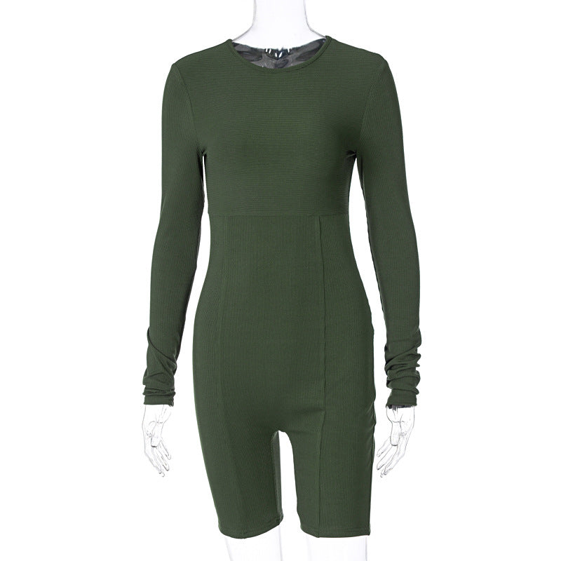 European And American Hot Products 2023 Spring Women&#039;s Leggings New Knitted Slim Fit Buttocks Sports Yoga Jumpsuit