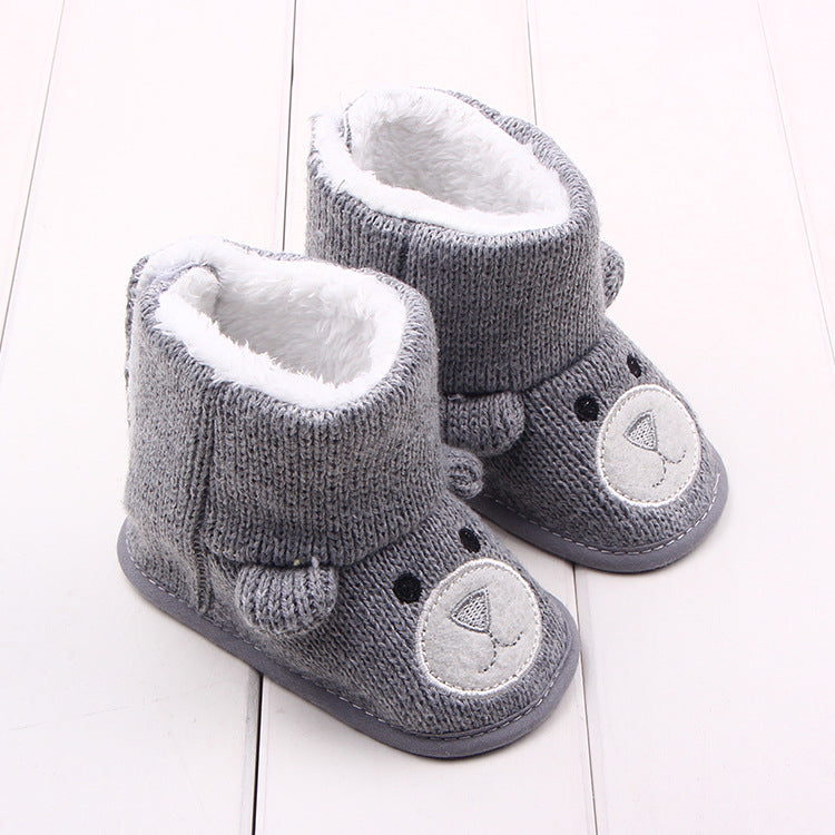 Wholesale autumn winter new bear knitting plus baby shoes, toddler shoes, baby shoes, boots 1734