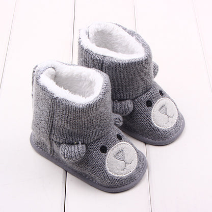 Wholesale autumn winter new bear knitting plus baby shoes, toddler shoes, baby shoes, boots 1734