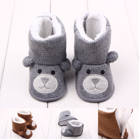 Wholesale autumn winter new bear knitting plus baby shoes, toddler shoes, baby shoes, boots 1734