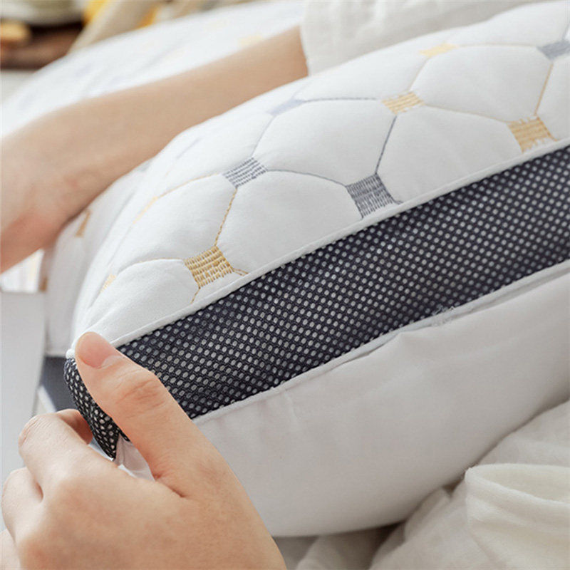 Core Feather Velvet Protective Cervical Pillow Single High and Low Pillow Household Pillow