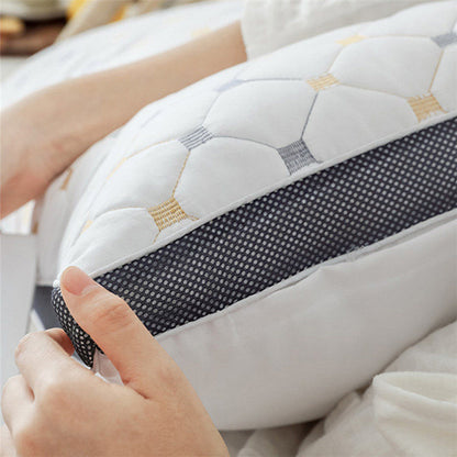 Core Feather Velvet Protective Cervical Pillow Single High and Low Pillow Household Pillow