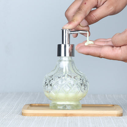 Hand Sanitizer Bottle Glass Bathroom Countertop Press Lotion Sub-bottling Shampoo Shower Gel Soap Liquid Bottle Kitchen