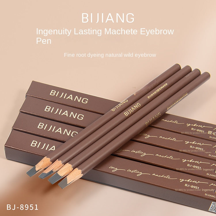Make-up Artist Special Waterproof Non-smuge Genuine Goods Lasting Soft Fog Wild Eyebrow Pencil Craftsman Ingenuity Lasting Machete Eyebrow Pencil