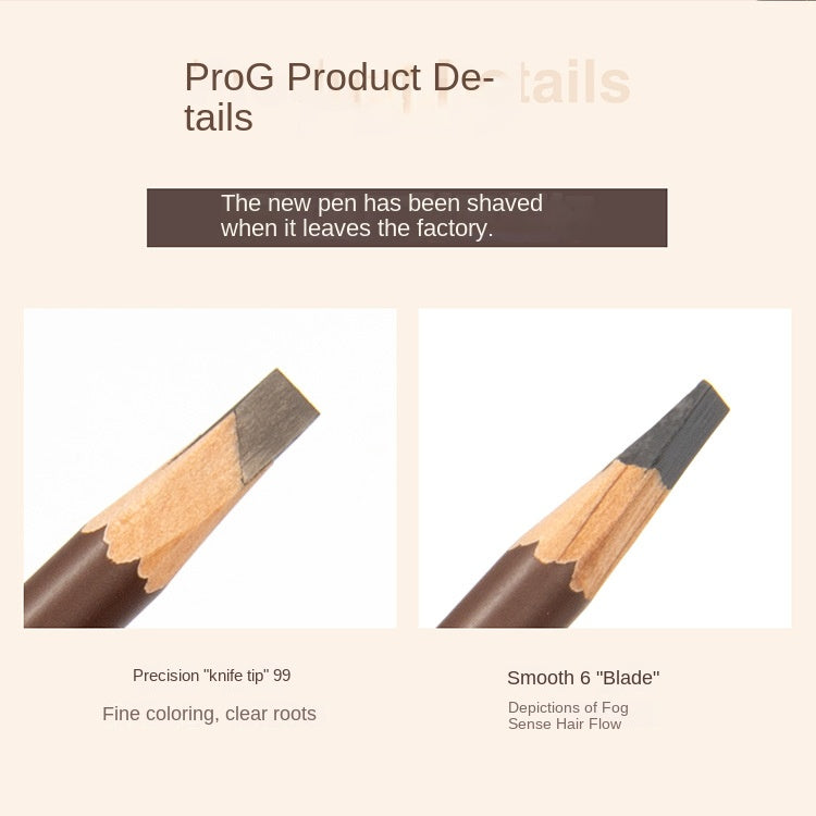 Make-up Artist Special Waterproof Non-smuge Genuine Goods Lasting Soft Fog Wild Eyebrow Pencil Craftsman Ingenuity Lasting Machete Eyebrow Pencil