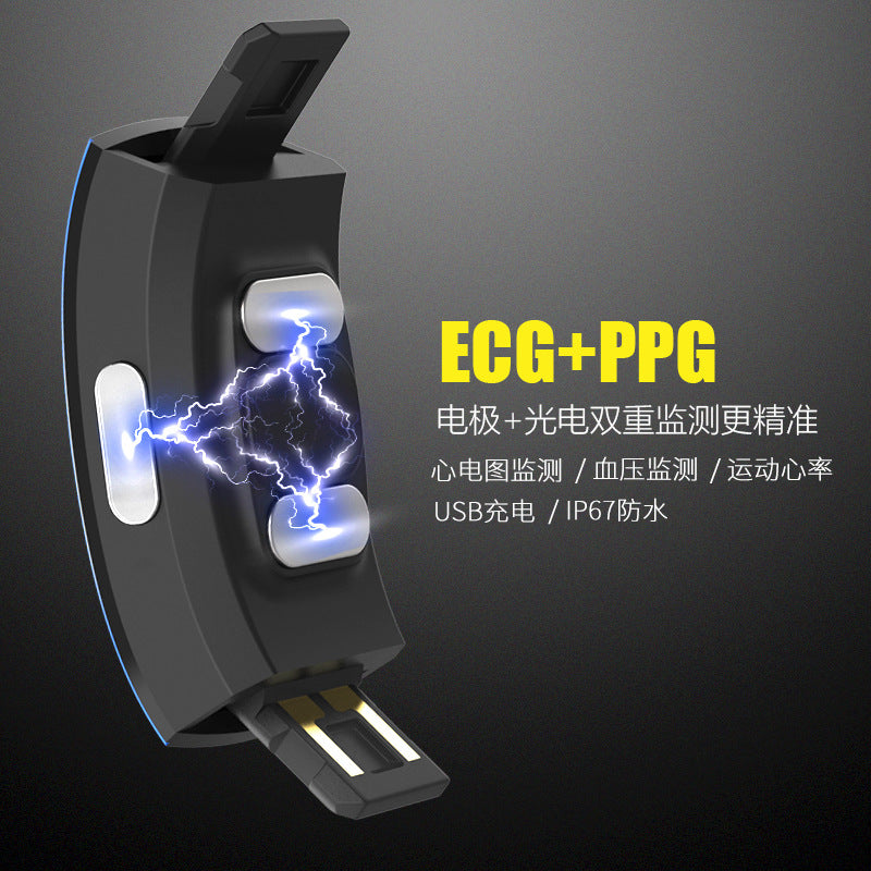 P3 Smart Bracelet PPG+ECG Photoelectric Electrode Type ECG Blood Pressure Heart Rate Health Monitoring Sports Watch Manufacturer