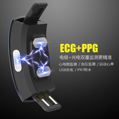 P3 Smart Bracelet PPG+ECG Photoelectric Electrode Type ECG Blood Pressure Heart Rate Health Monitoring Sports Watch Manufacturer