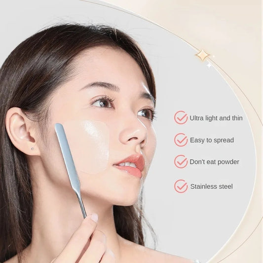 Stainless Steel Makeup Spatula Blending Stick Foundation Brush Set Eyeshadow Cream Pigment Blending Tool Face Contour Brush Tool Nail Color Scraper Makeup Accessories With Leather Case