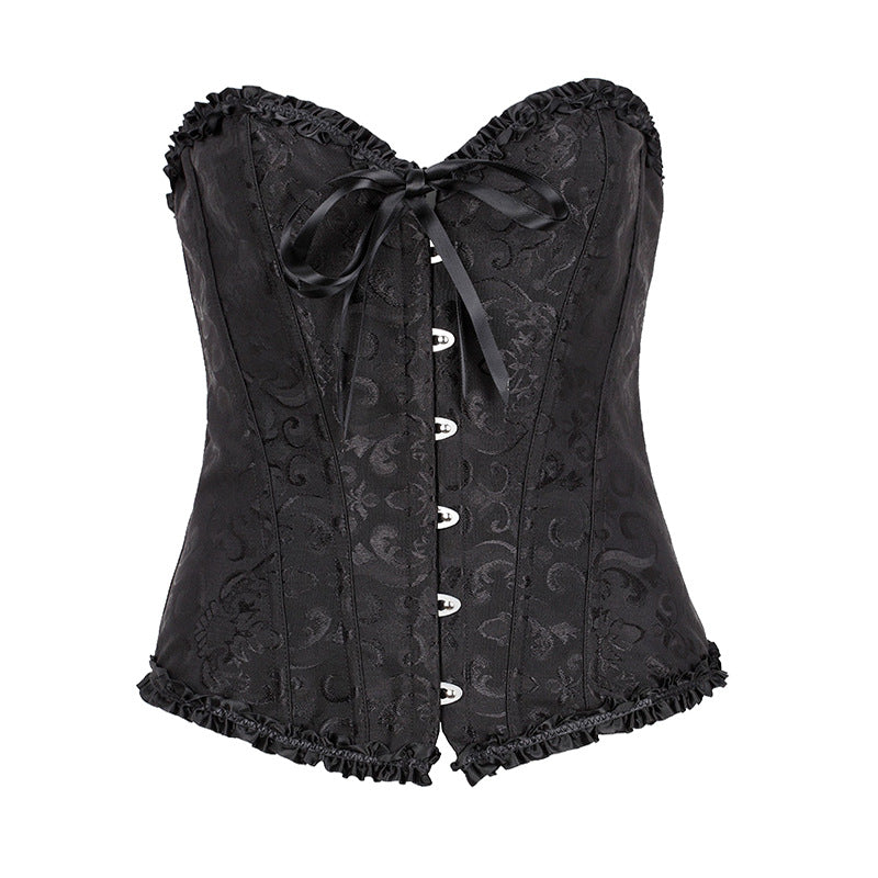 Court Corset Hot Style Plastic Top Sexy Wedding Dress Support Chest Gather Corset Tights