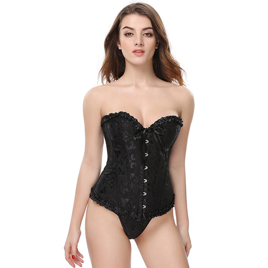 Court Corset Hot Style Plastic Top Sexy Wedding Dress Support Chest Gather Corset Tights