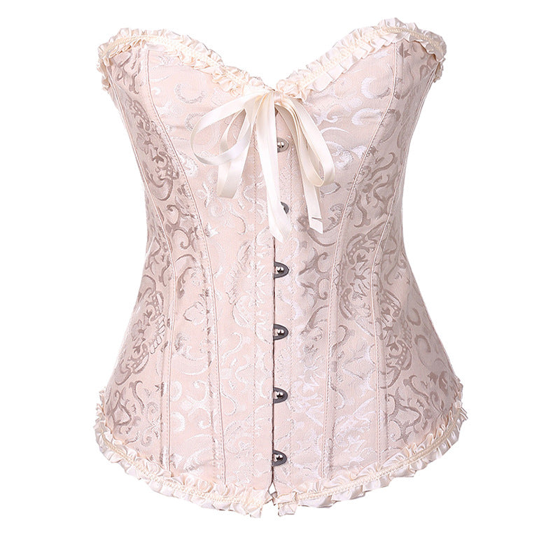 Court Corset Hot Style Plastic Top Sexy Wedding Dress Support Chest Gather Corset Tights