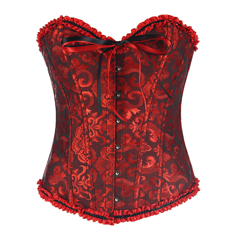 Court Corset Hot Style Plastic Top Sexy Wedding Dress Support Chest Gather Corset Tights
