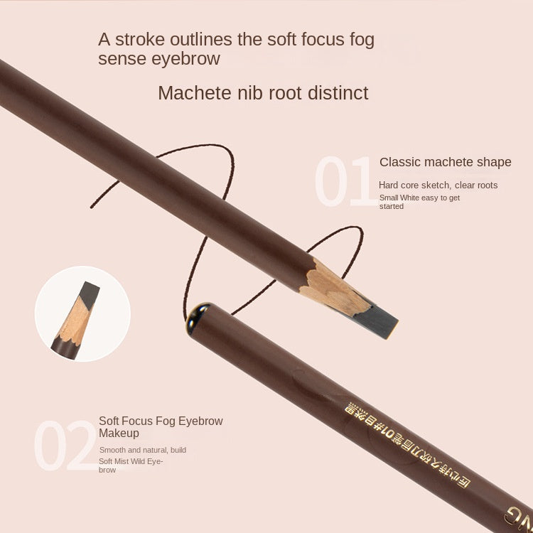 Make-up Artist Special Waterproof Non-smuge Genuine Goods Lasting Soft Fog Wild Eyebrow Pencil Craftsman Ingenuity Lasting Machete Eyebrow Pencil