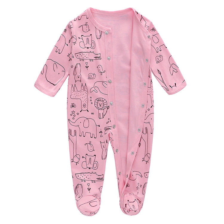 Newborn Jumpsuit, Autumn Style Male And Female Baby Jumpsuit, Long-sleeved Baby Jumpsuit, Baby Foot-covering Jumpsuit