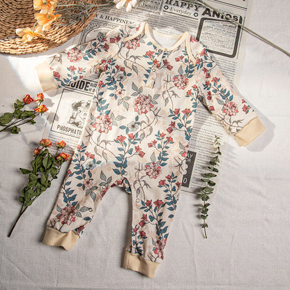 2023 Summer New Products Baby Jumpsuit Baby Long-sleeved Cotton Romper For Boys And Girls