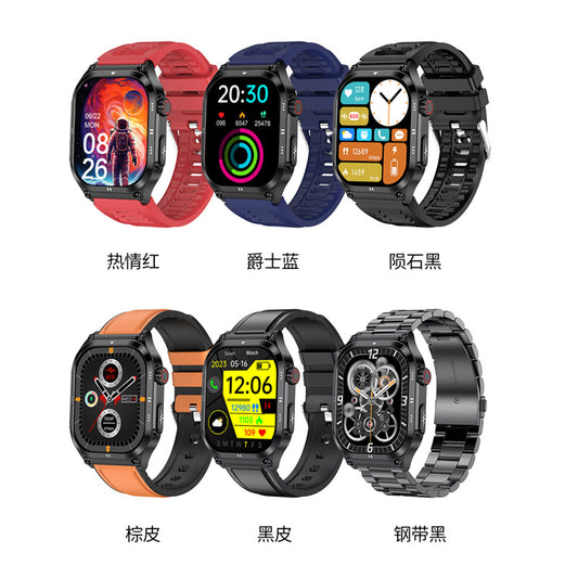 New ET281 Smart Watch ECG Heart Rate Blood Glucose Sleep Monitoring AMOLED Bluetooth Call Health