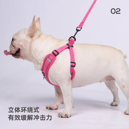 New Dog Chest Strap Integrated Lightweight Load-reducing Dog Walking Rope Hanging Dog Tags