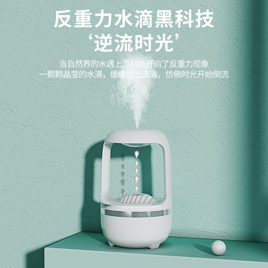 Anti-gravity Humidifier Water Droplet Backflow Humidifier Anti-dry Burning Air Humidifier, Wind-generated Water Humidifier