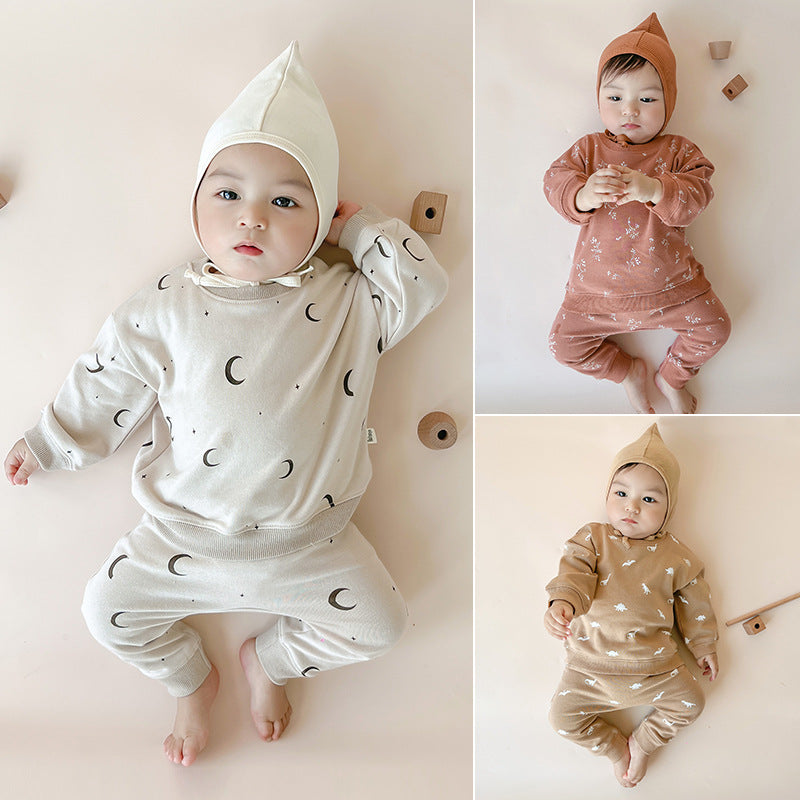 New Products  Baby Loose Casual Sweater Suit Baby Long-sleeved Sports Suit