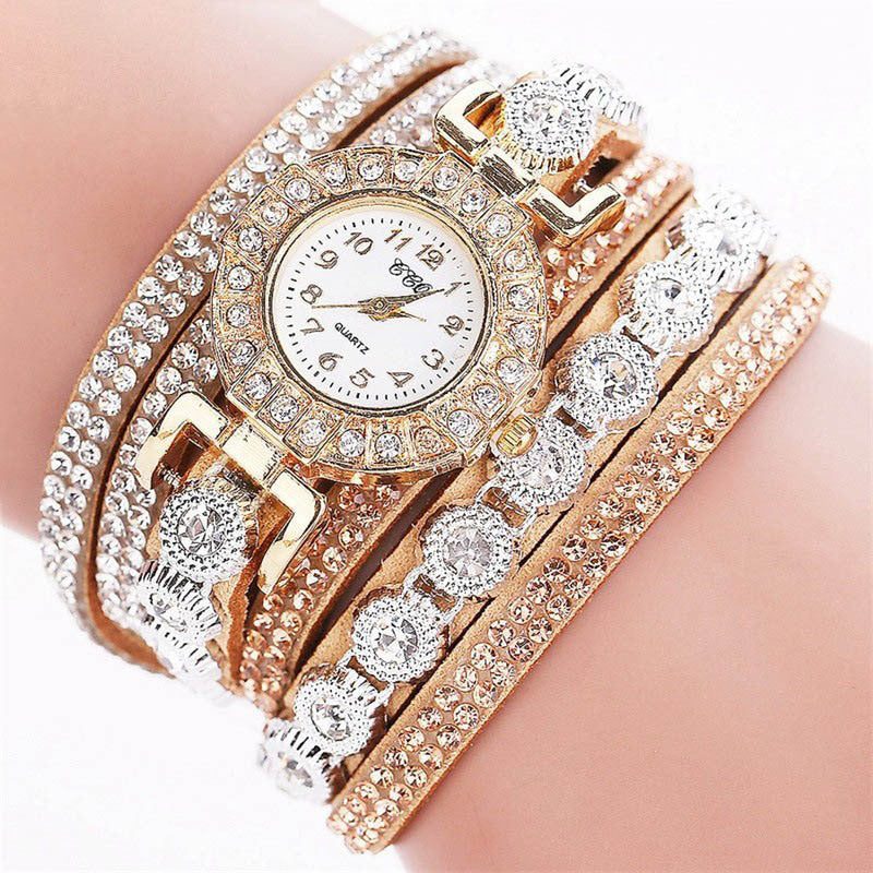 New Fashion Ladies Full Diamond Steel Bracelet With Digital Scale Women&#039;s Watch In Stock Wholesale