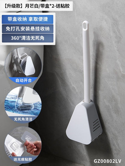 Golf Silicone Brush Head Toilet Brush Home No Dead Angle Wash Toilet Brush Artifact Bathroom Wall-mounted Cleaning