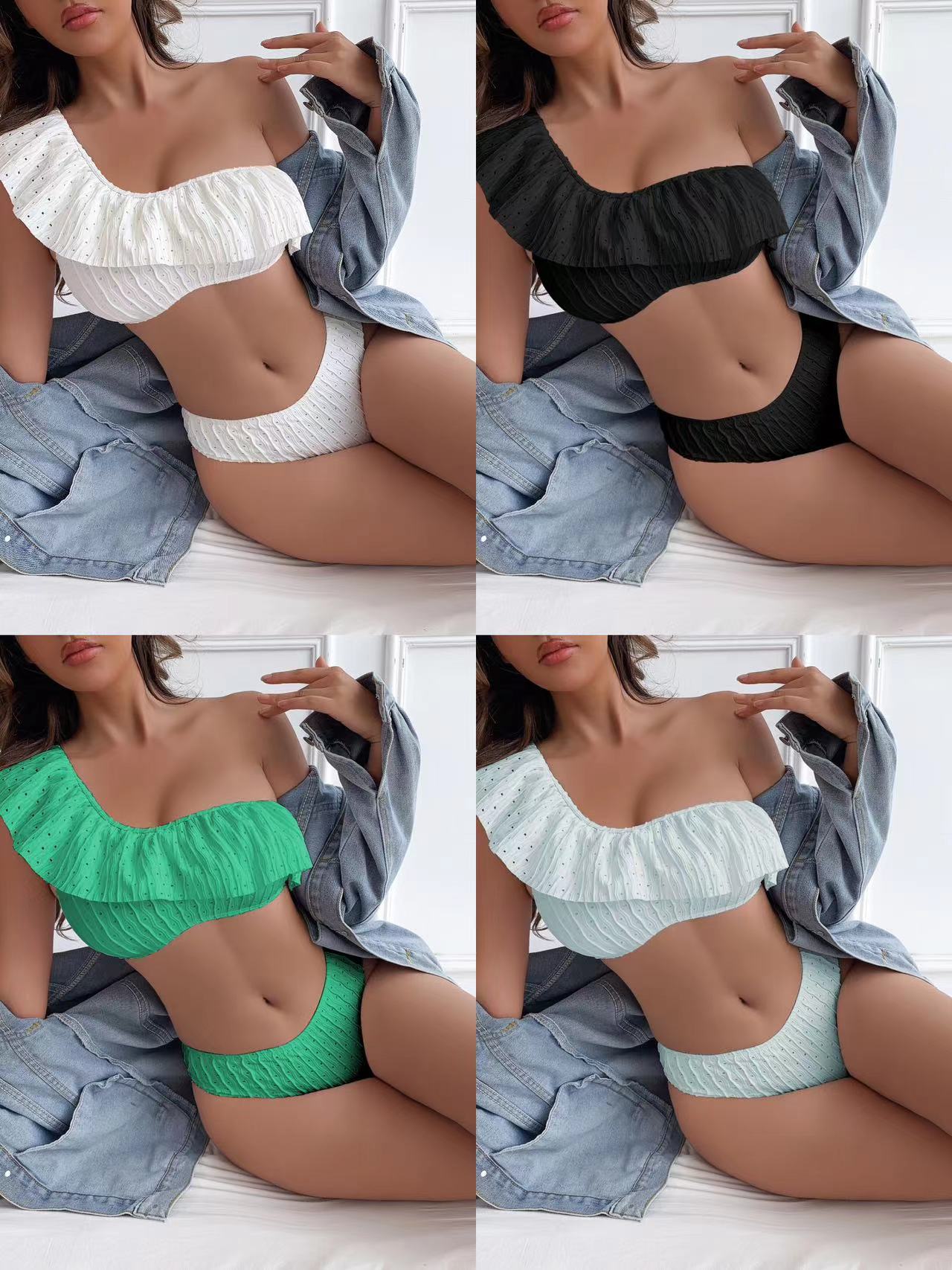 New Split Ruffled Swimsuit Bikini