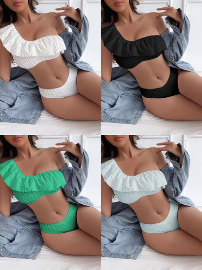 New Split Ruffled Swimsuit Bikini