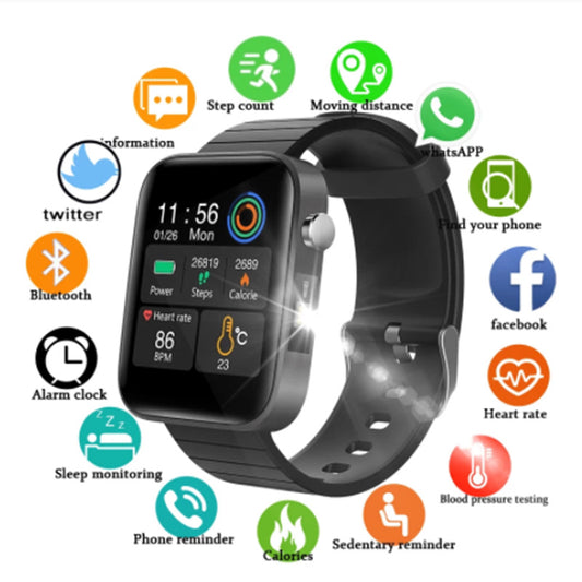 Waterproof Smart Bracelet T68: Full Touch Health Monitoring Bluetooth