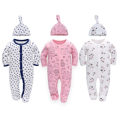 Newborn Jumpsuit, Autumn Style Male And Female Baby Jumpsuit, Long-sleeved Baby Jumpsuit, Baby Foot-covering Jumpsuit