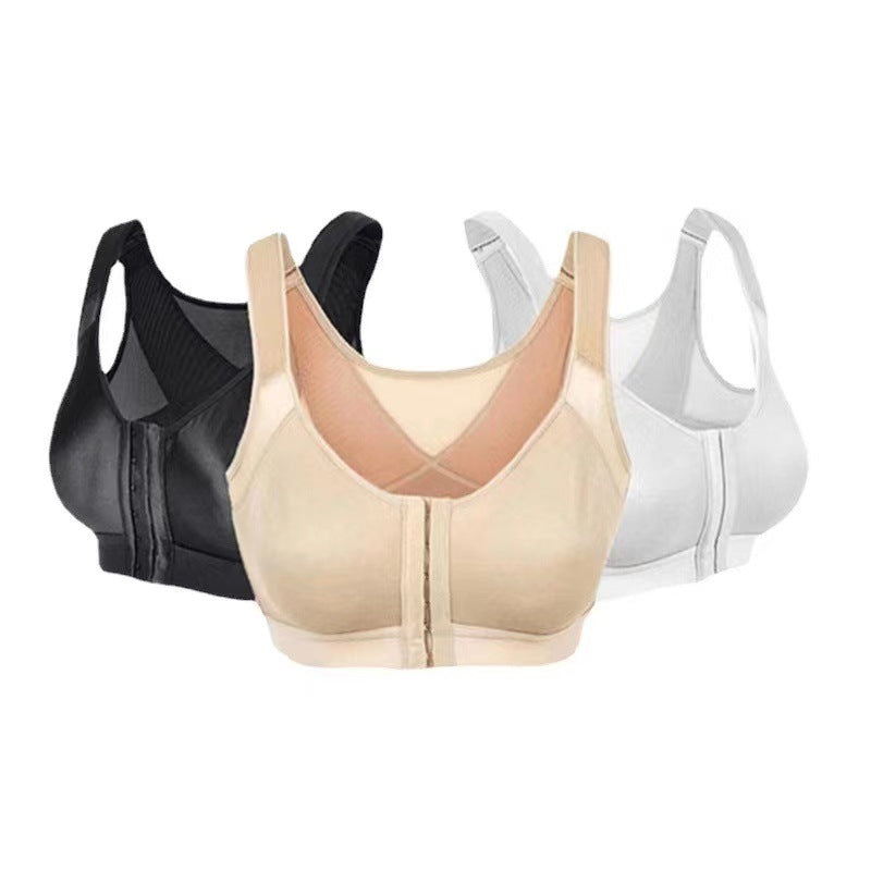 New Chest Buckle Bra Women&#039;s Adjustable Underwear Vest Without Steel Ring Gather Bra Sports Thin Section Yoga Anti