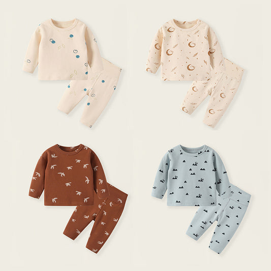 New Baby Boneless Suit Pure Cotton Baby Home Wear Nordic Style Children&#039;s Warm Clothes
