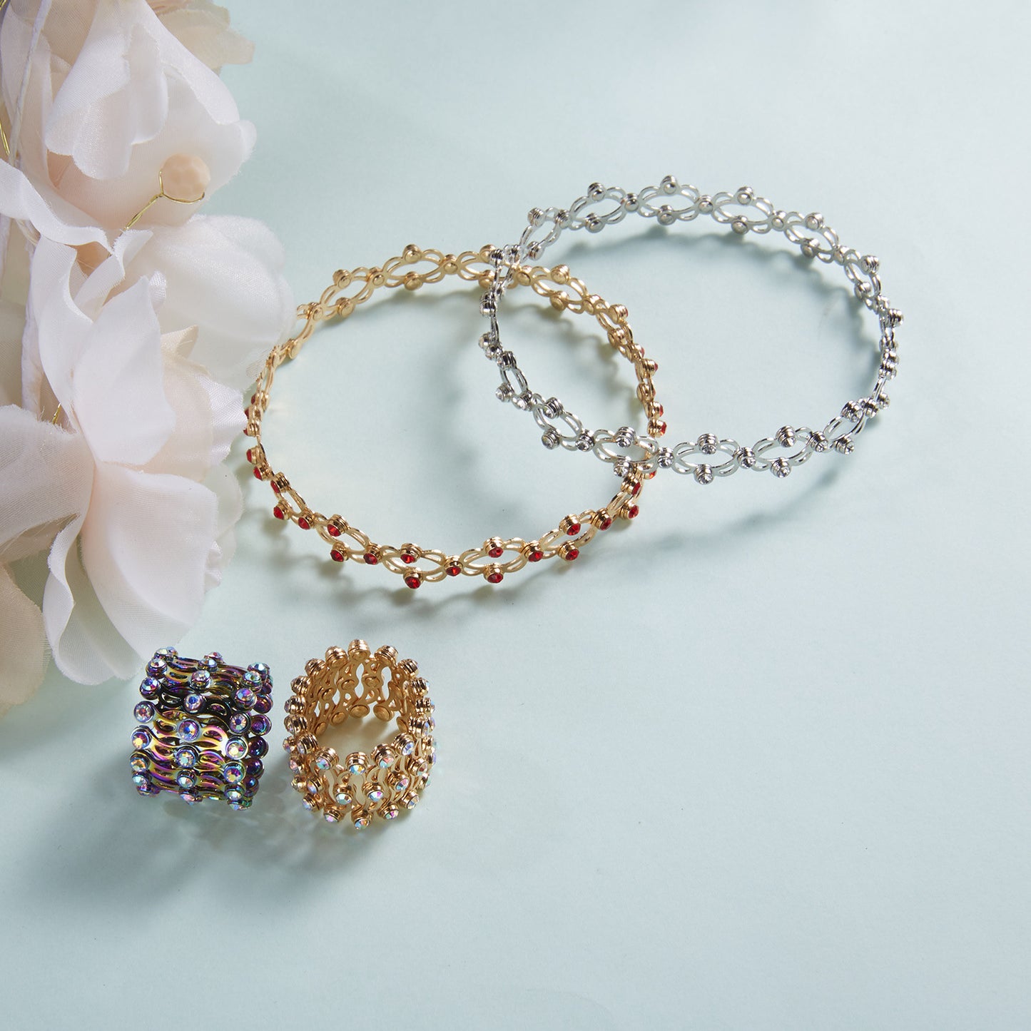 Ring A Two Wear New Creative Magic Telescopic Ring Deformable Copper Bracelet