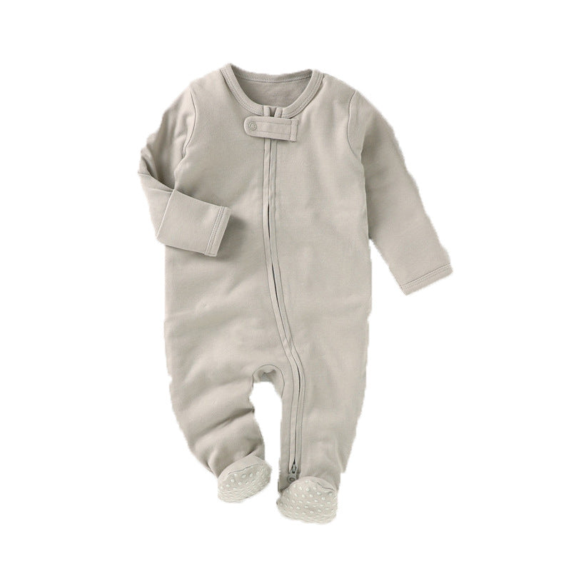 Foreign Trade Climbing Clothes Baby Jumpsuit Spring And Autumn A Ins Style Baby Climbing Clothes Organic Cotton Foot-Wrappable Baby Jumpsuit