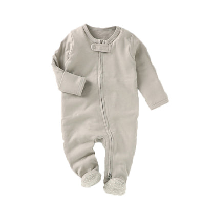 Foreign Trade Climbing Clothes Baby Jumpsuit Spring And Autumn A Ins Style Baby Climbing Clothes Organic Cotton Foot-Wrappable Baby Jumpsuit