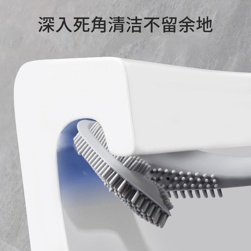 Golf Silicone Brush Head Toilet Brush Home No Dead Angle Wash Toilet Brush Artifact Bathroom Wall-mounted Cleaning